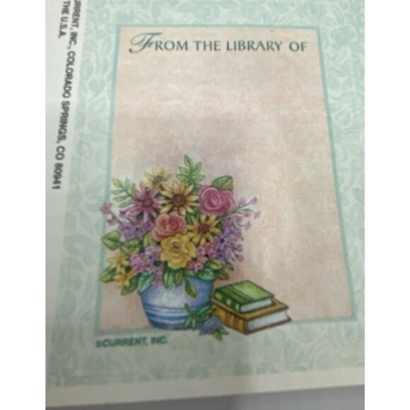 Vintage Book Plates & Bookmarks From The  Library Of  Current Inc USA Floral - Picture 4 of 16